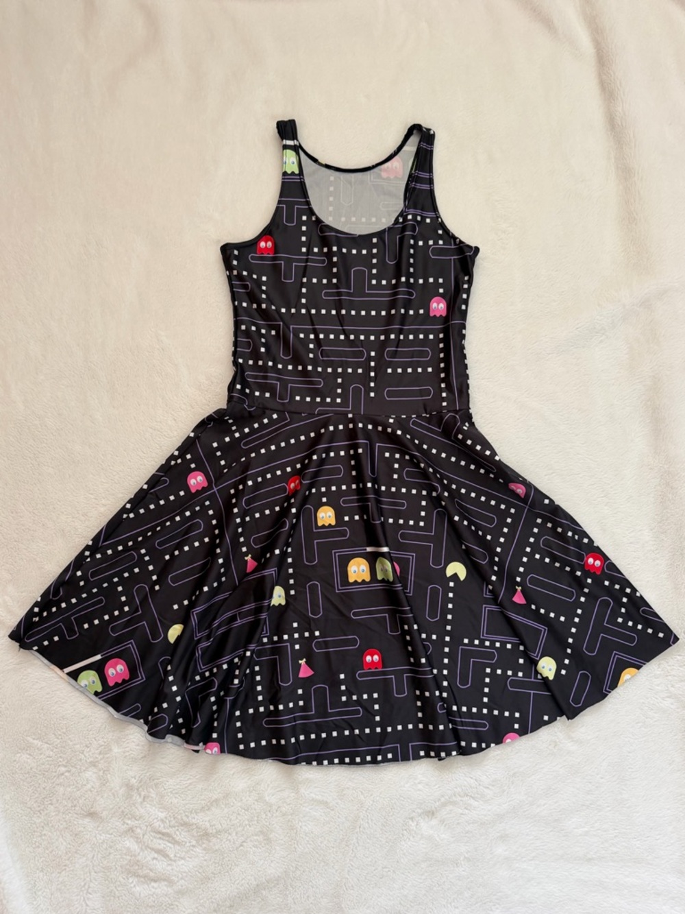 Retro Pac-Man Arcade Game Skater Dress - Gamer Core - Geek Chic - 80s - XXS/XS